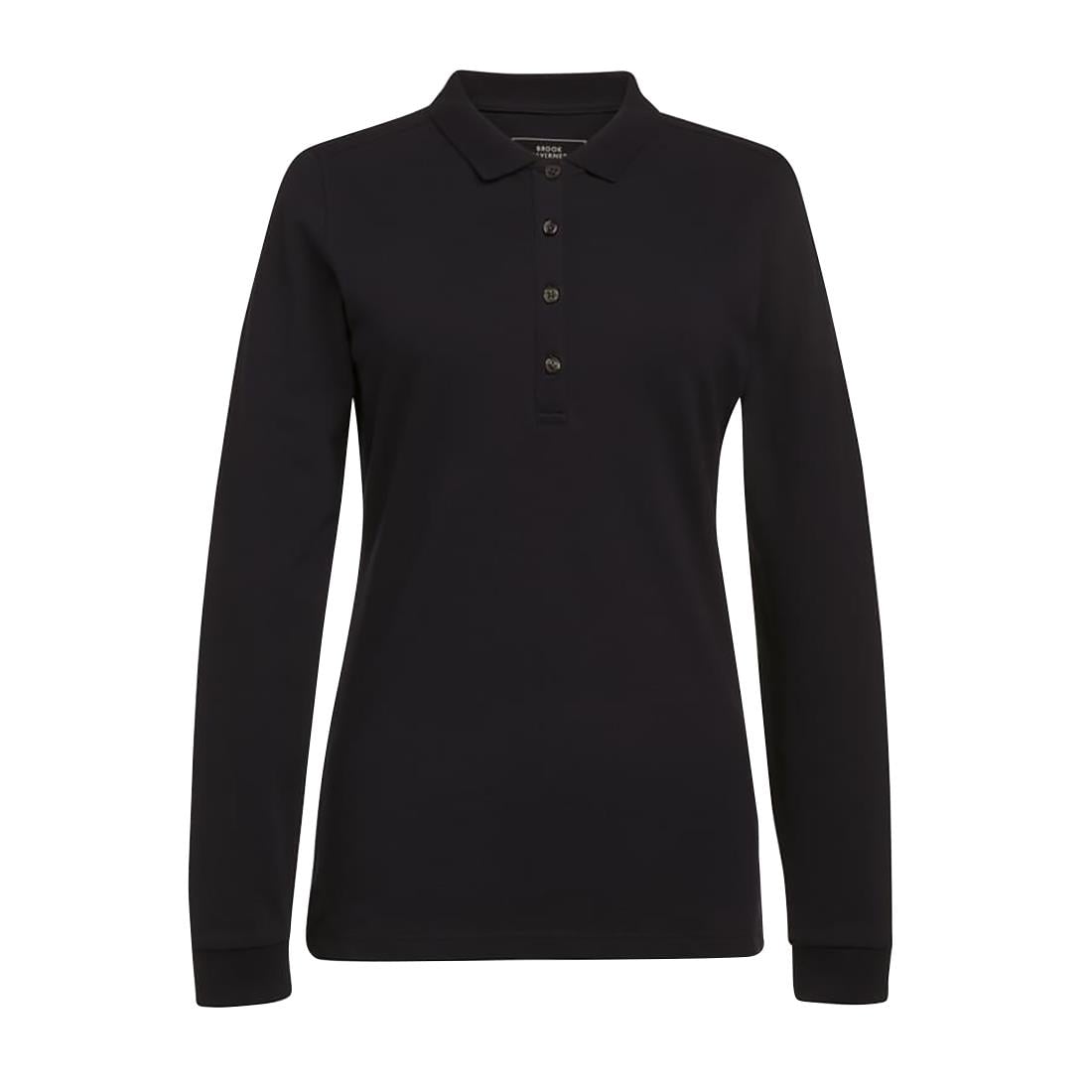 Brook Taverner Anna Women's Black Long Sleeve Polo - Size M (Direct)