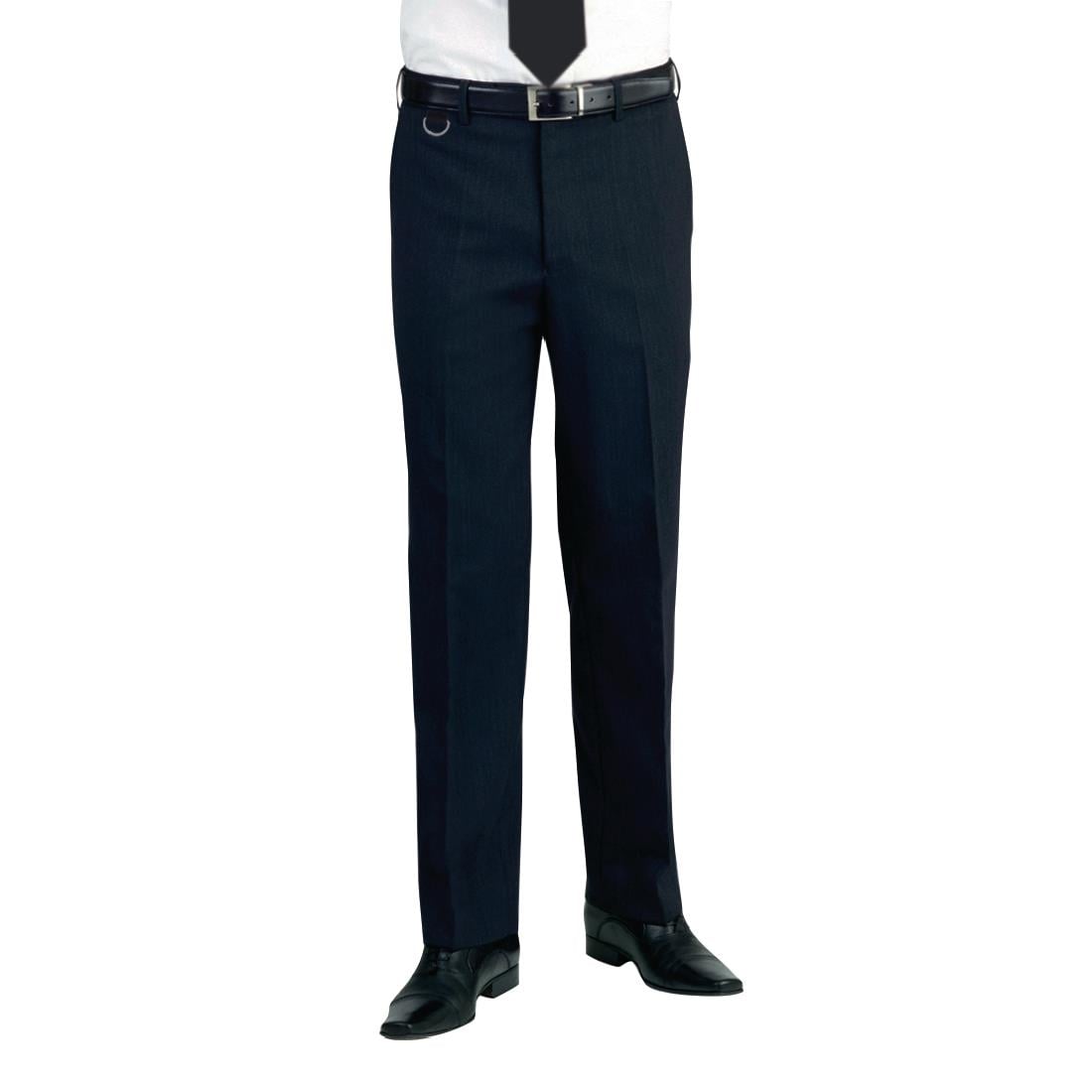 Brook Taverner Mens Mars Short Leg  Black Waiting Trousers Size 34"