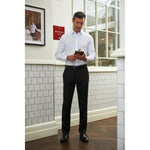 Brook Taverner Mens Mars Short Leg  Black Waiting Trousers Size 42"