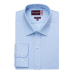 Brook Taverner Mens Long Sleeve Rapino Shirt Blue 17 1/2"