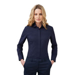 Brook Taverner Ladies Long Sleeve Parma Shirt Navy Size 12