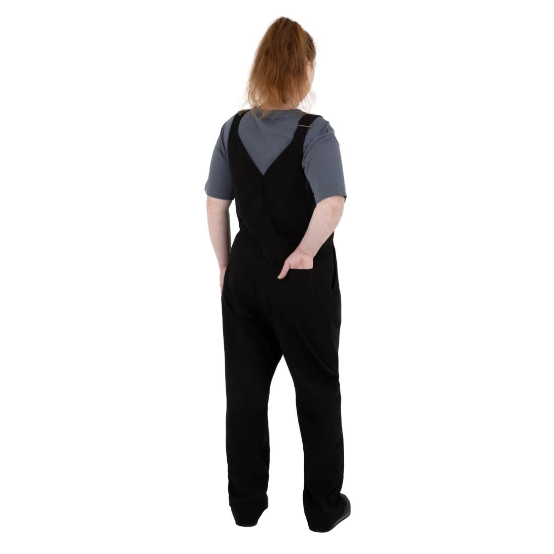 Southside Cotton Canvas Bib & Brace Dungarees Black XL