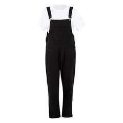 Southside Cotton Canvas Bib & Brace Dungarees Black