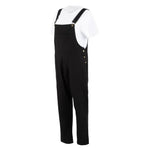 Southside Cotton Canvas Bib & Brace Dungarees Black XL