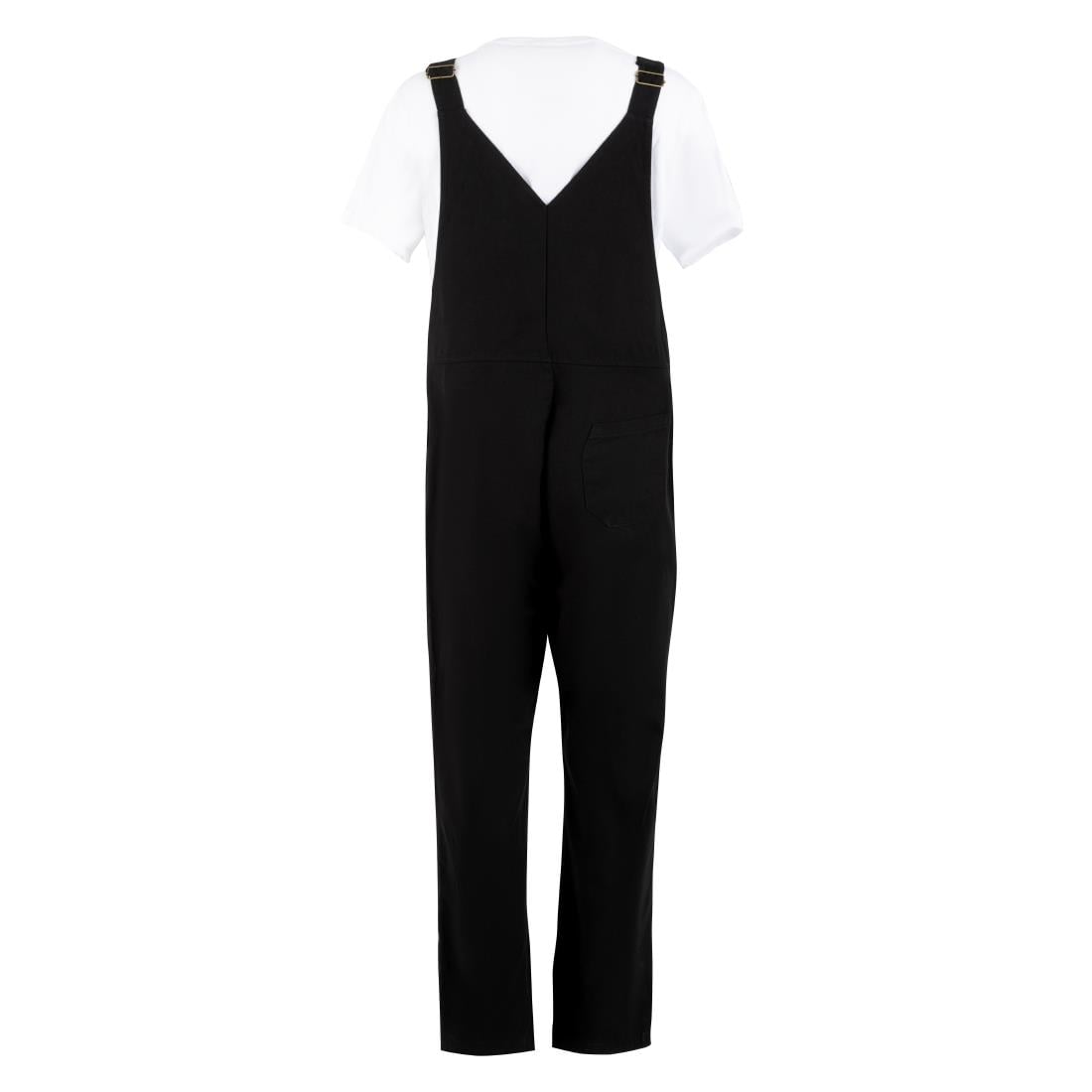 Southside Cotton Canvas Bib & Brace Dungarees Black XL