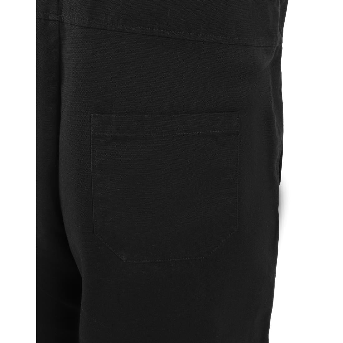 Southside Cotton Canvas Bib & Brace Dungarees Black XL