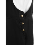 Southside Cotton Canvas Bib & Brace Dungarees Black XL