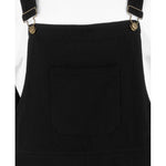 Southside Cotton Canvas Bib & Brace Dungarees Black XL