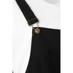 Southside Cotton Canvas Bib & Brace Dungarees Black XL