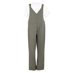 Southside Cotton Canvas Bib & Brace Dungarees Khaki L