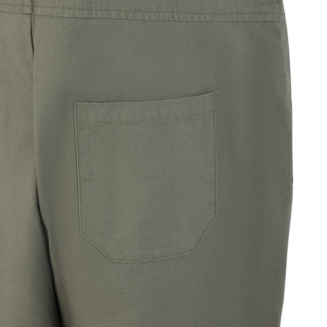 Southside Cotton Canvas Bib & Brace Dungarees Khaki L