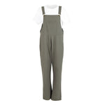 Southside Cotton Canvas Bib & Brace Dungarees Khaki L