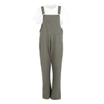 Southside Cotton Canvas Bib & Brace Dungarees Khaki XL