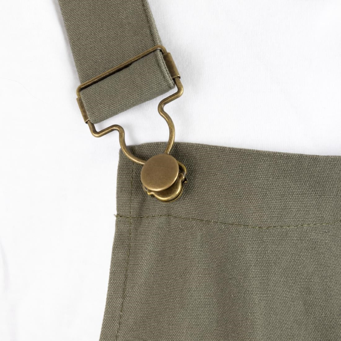 Southside Cotton Canvas Bib & Brace Dungarees Khaki L