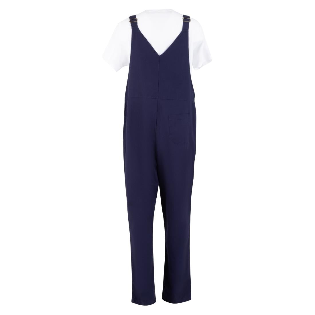 Southside Cotton Canvas Bib & Brace Dungarees Navy Blue S