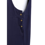 Southside Cotton Canvas Bib & Brace Dungarees Navy Blue L