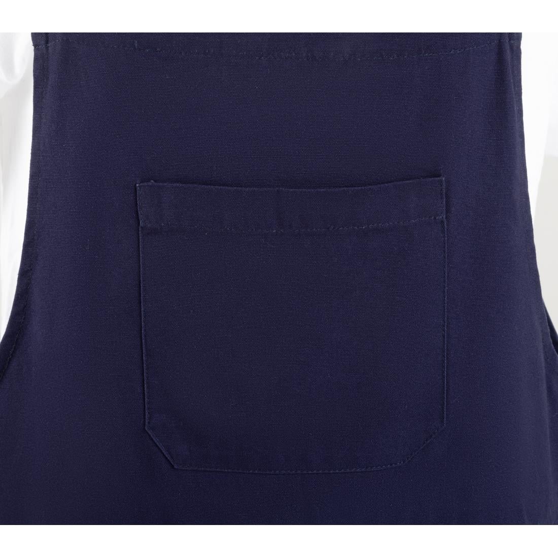 Southside Cotton Canvas Bib & Brace Dungarees Navy Blue S