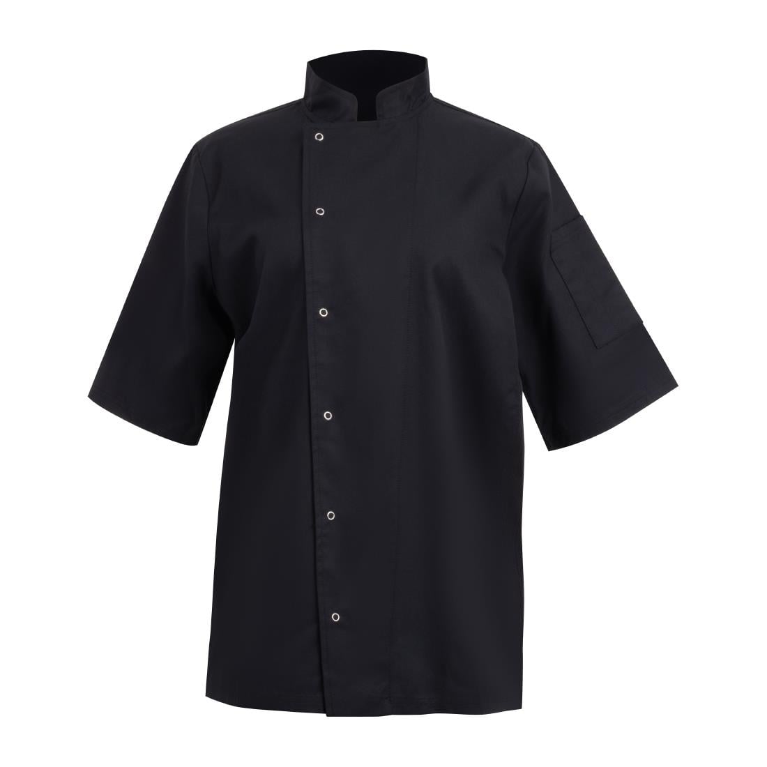 Southside Oakland Lyocell and Cotton Short Sleeve Chefs Jacket Black Size S
