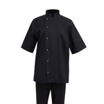 Southside Oakland Lyocell and Cotton Short Sleeve Chefs Jacket Black Size S
