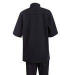 Southside Oakland Lyocell and Cotton Short Sleeve Chefs Jacket Black Size S