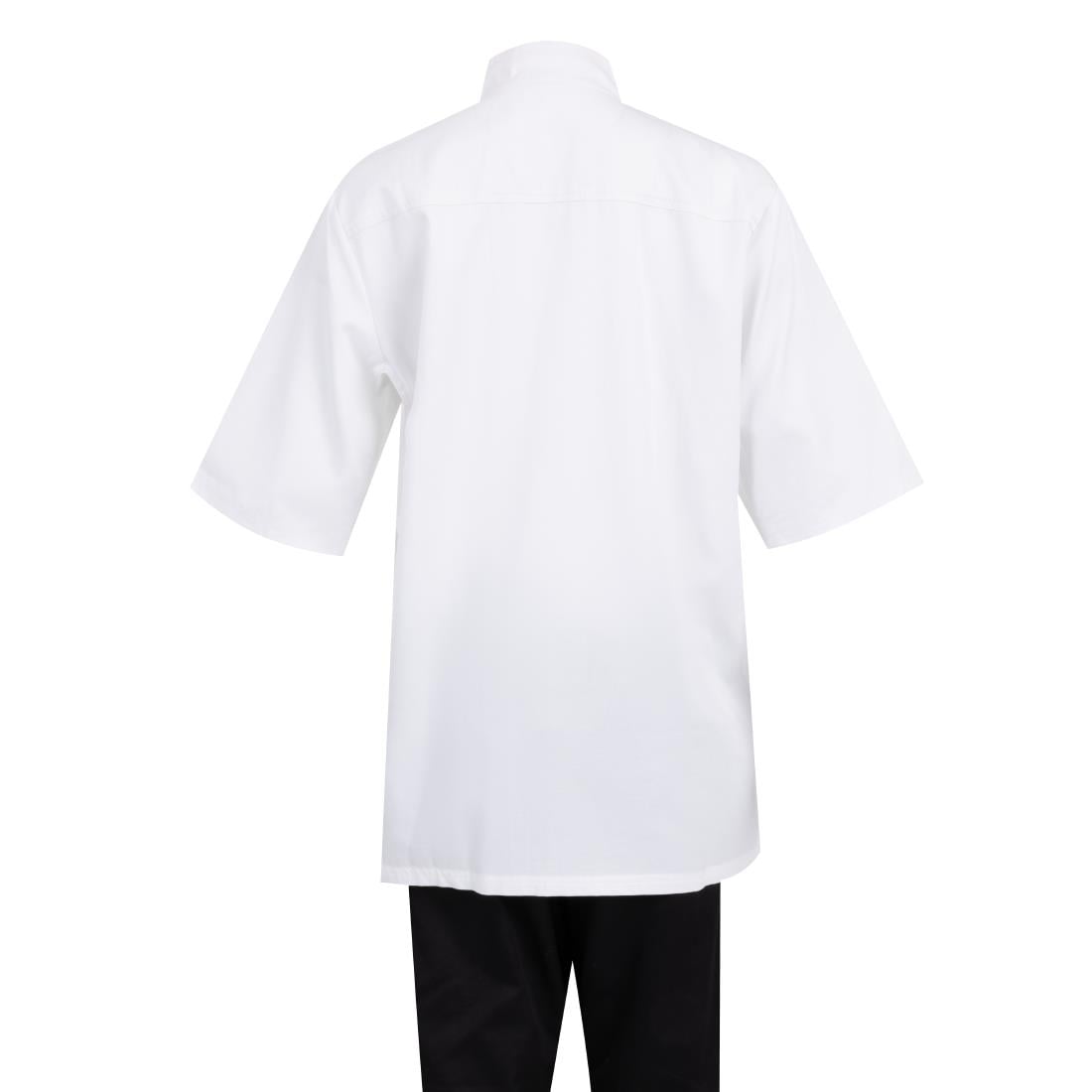 Southside Oakland Lyocell and Cotton Short Sleeve Chefs Jacket White Size XL
