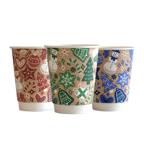 Vegware Double Wall 2024 Xmas Cup 79-Series - 8oz (Pack of 500)