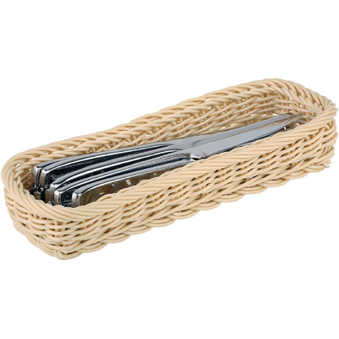 APS Polypropylene Rectangular Rattan Basket 270x100mm - Advantage Catering Equipment