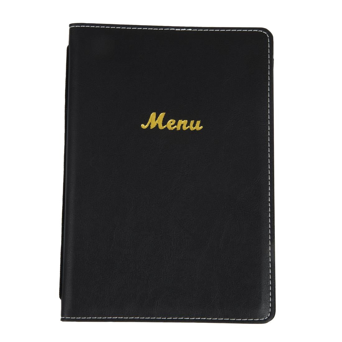 Olympia Faux Leather Menu Cover A5 Black product image