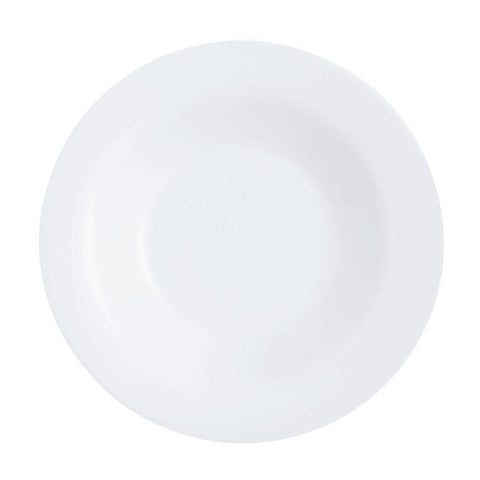 Arcoroc Intensity White Soup Plates 220mm (Pack of 24)
