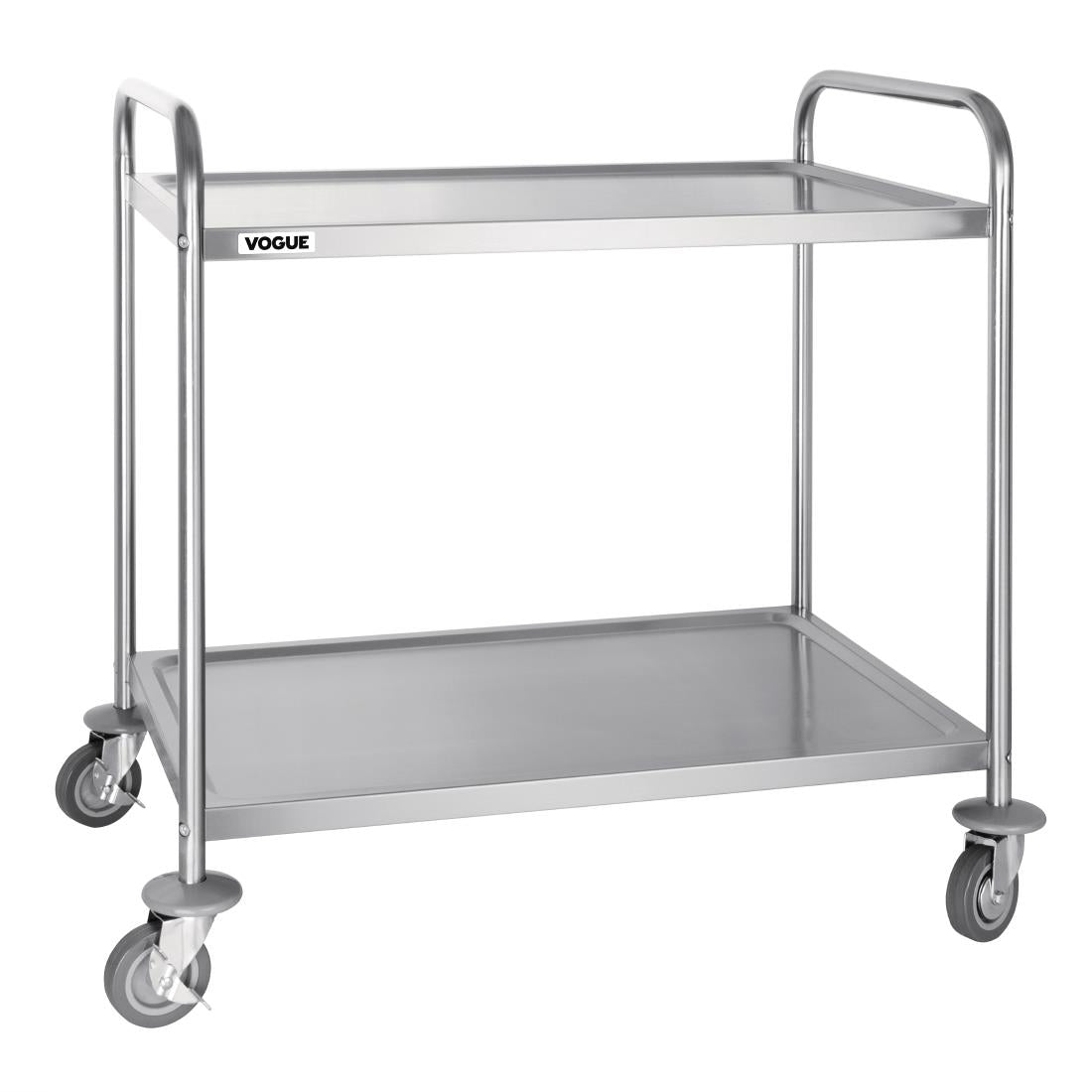 Vogue Stainless Steel 2 Tier Clearing Trolley product image