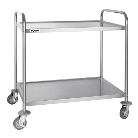 Vogue Stainless Steel 2 Tier Clearing Trolley product image