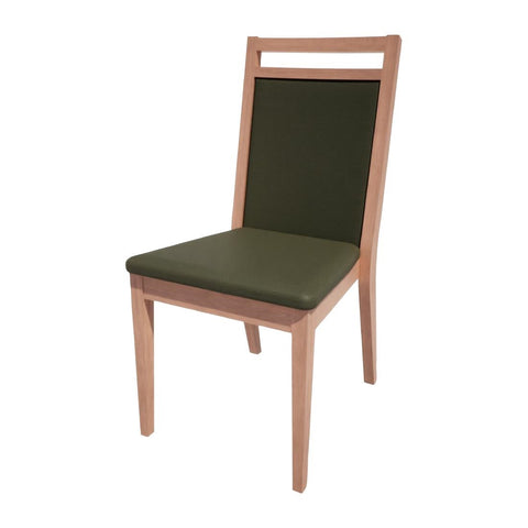 Bolero Bespoke Bia B Stacking Chair in Olive/Beech