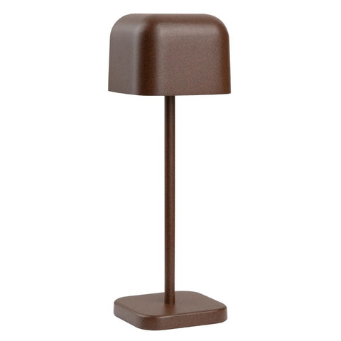 Olympia Lucca Table Lamp Squared Dome Chestnut 200mm