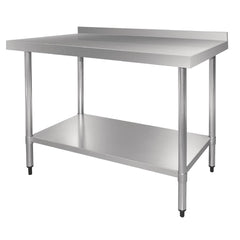 Vogue Stainless Steel Prep Table with Upstand 600mm