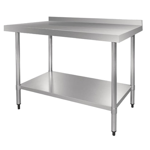 Vogue Stainless Steel Table with Upstand 600mm - Advantage Catering Equipment