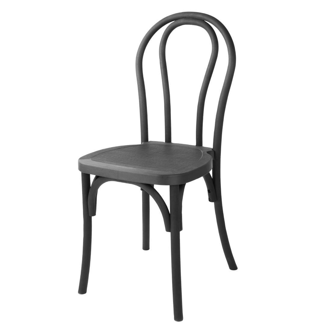 Bolero Soho Bentwood Style Resin Chairs Black product image