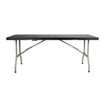 Bolero Rectangular Centre Folding Table Black 6ft