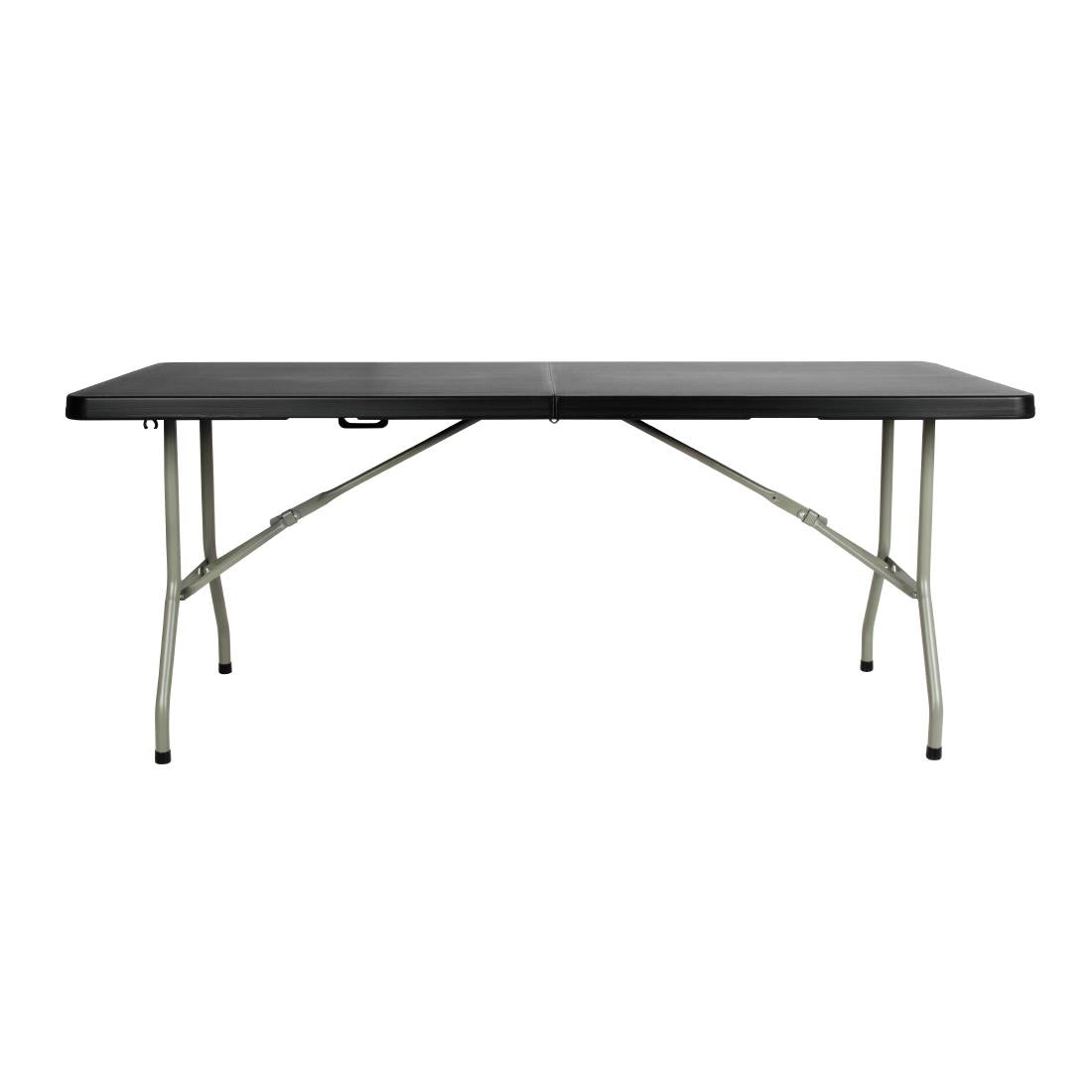 Bolero Rectangular Centre Folding Table Black 6ft