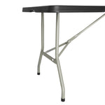 Bolero Rectangular Centre Folding Table Black 6ft