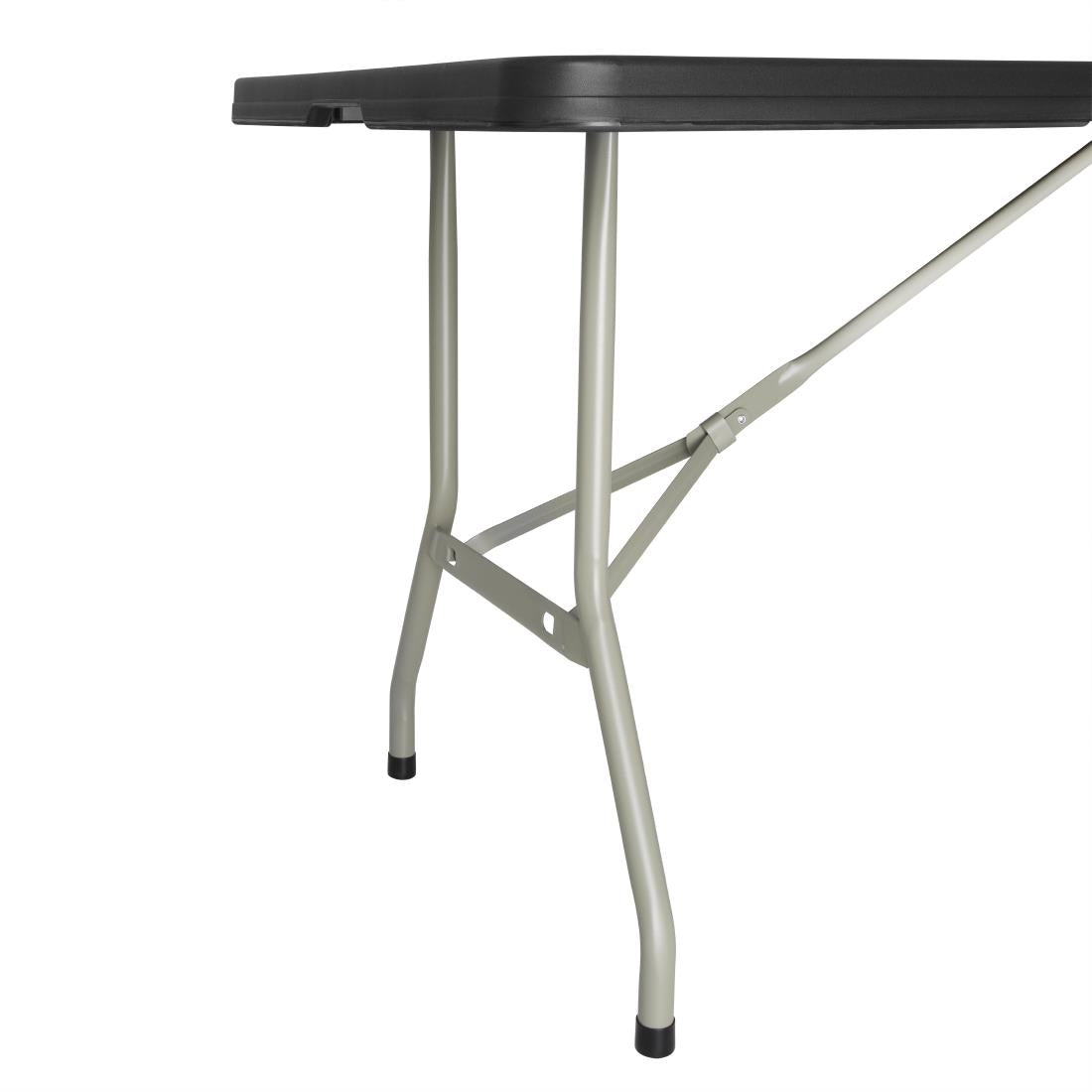 Bolero Rectangular Centre Folding Table Black 6ft