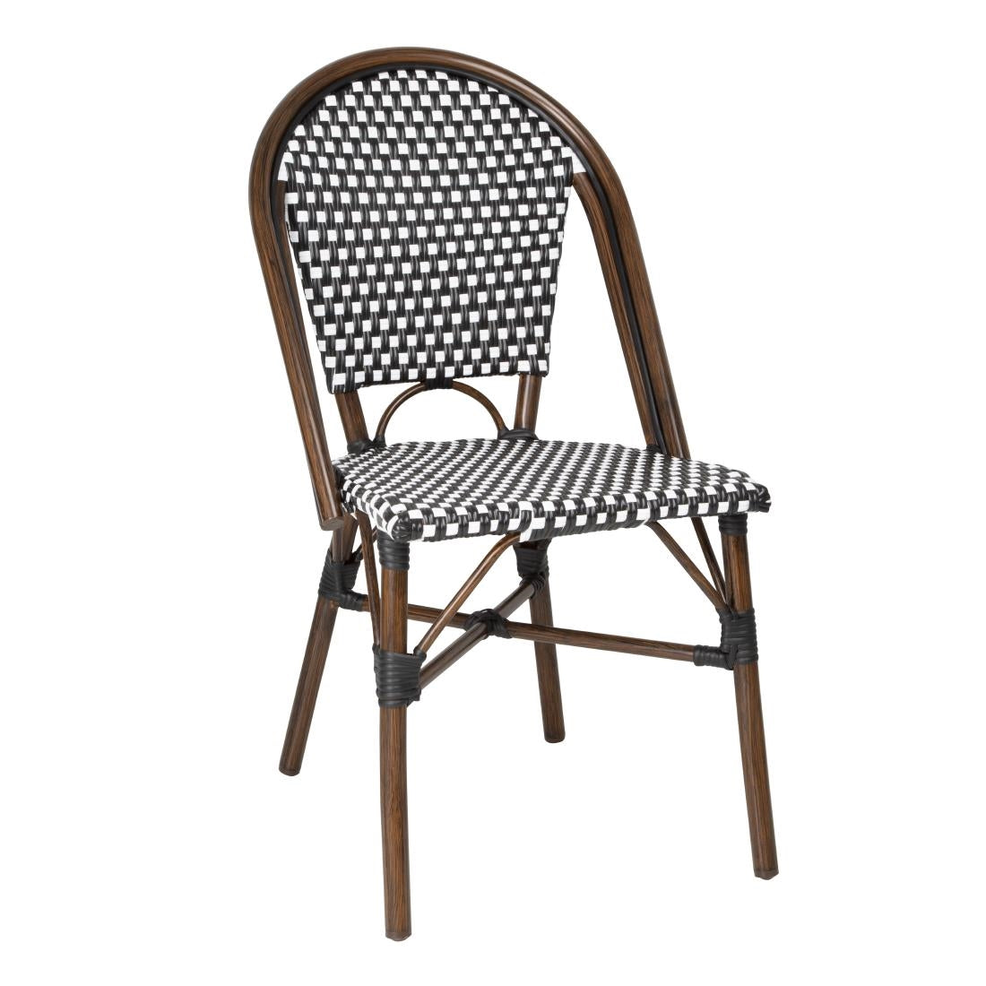 Bolero Parisian Style PE Rattan Chair Black product image