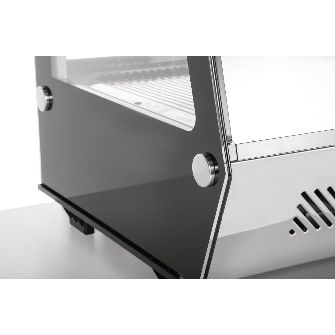 Polar G-Series Energy Efficient Countertop Food Display Fridge Black 160Ltr