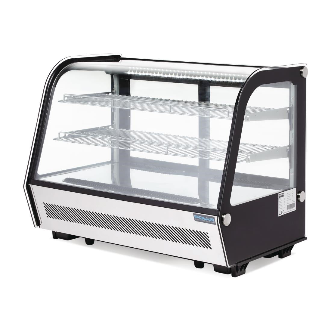 Polar G-Series Energy Efficient Countertop Food Display Fridge Black 160Ltr