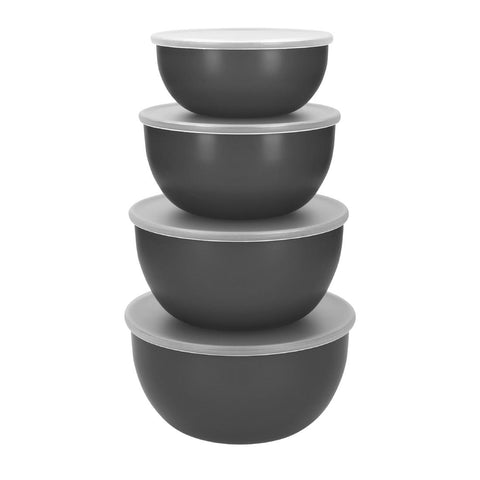 KitchenAid Prep Bowls with Lids Charcoal Grey (Set of 4)