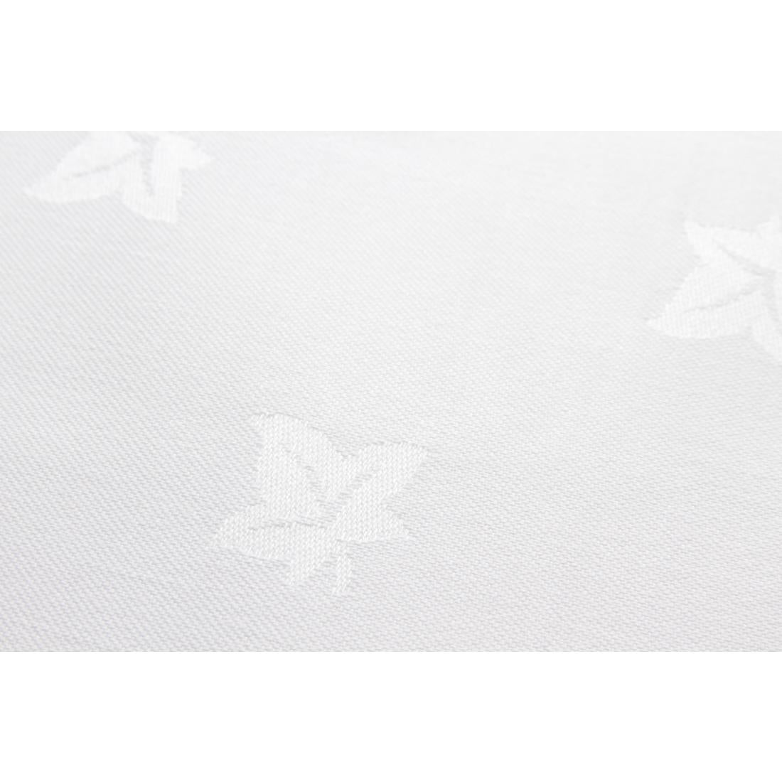 Mitre Luxury Luxor Cotton Napkins Ivy Leaf White 450 x 450mm (10 Pack)