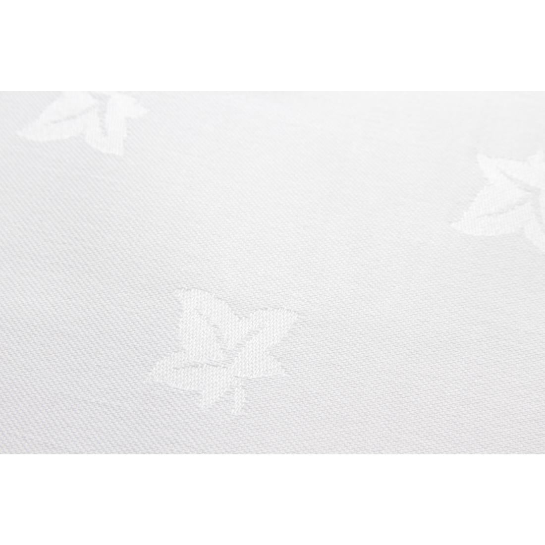 Mitre Luxury Luxor Cotton Napkins Ivy Leaf White 550 x 550mm (10 Pack)