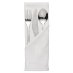 Mitre Luxury Luxor Cotton Napkins Ivy Leaf White 550 x 550mm (10 Pack)
