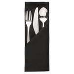 Occasions Polyester Napkins Black (10 Pack)