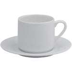 Elia Glacier Fine China Stackable Espresso Cups 100ml (6 Pack)