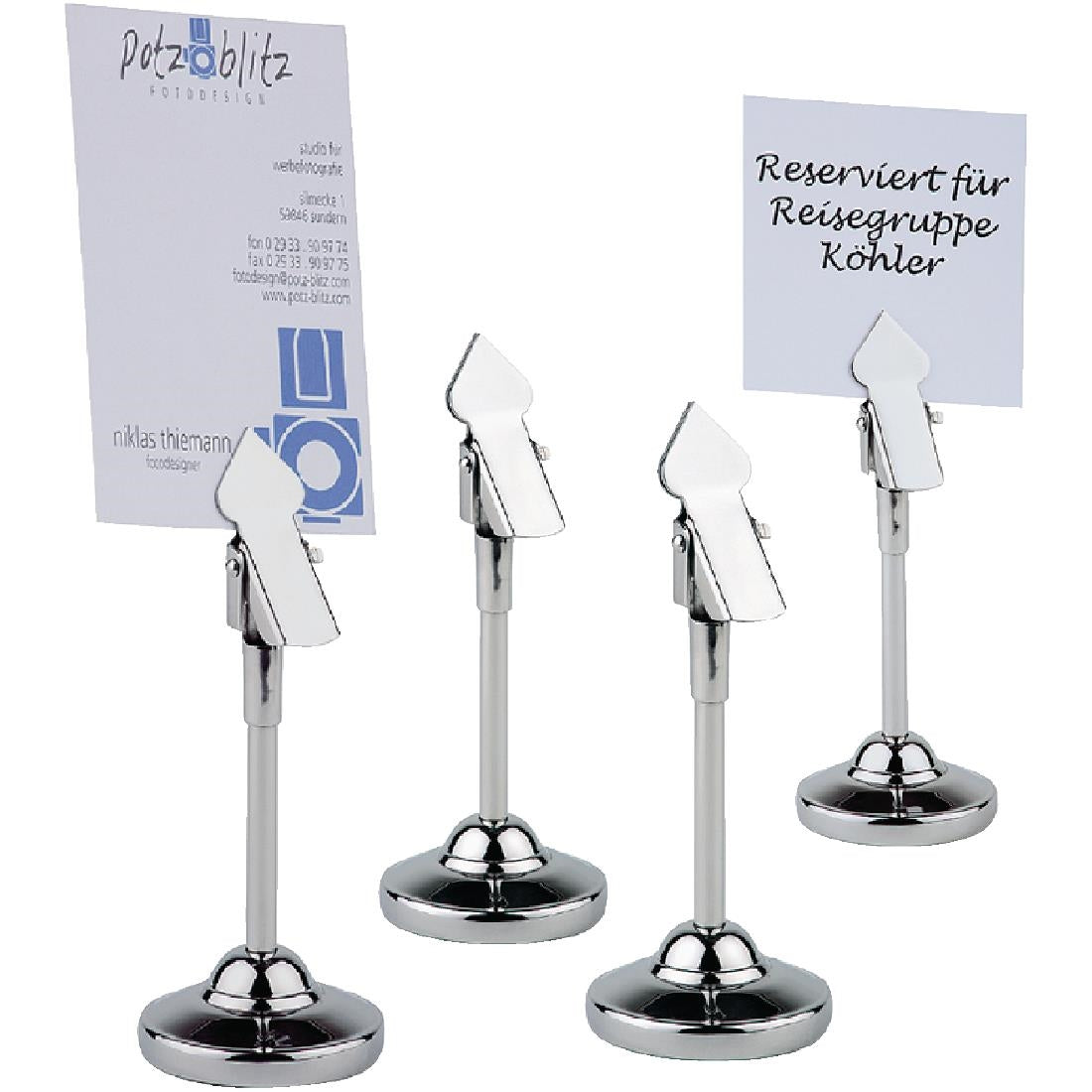 APS Stainless Steel Table Number Grips 105mm (4 Pack)